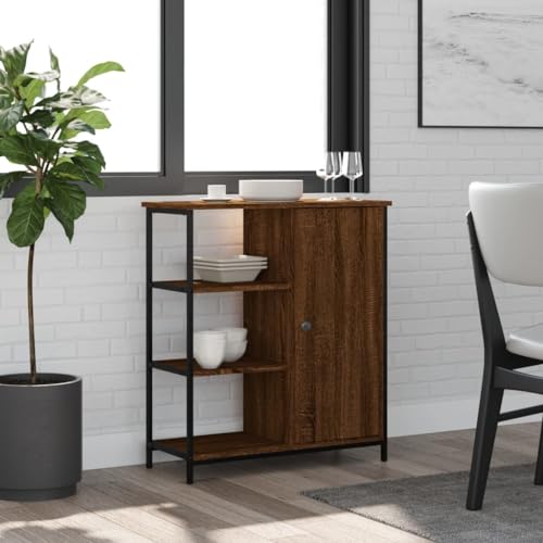 QJBSAVVA Sideboard Braun Eichen-Optik 70x30x80 cm Holzwerkstoff mit verstellbaren Beinen und großer Stauraum für Wohnzimmer, Küche oder Flur QJBSAVVA Sideboard Braun Eichen-Optik 70x30x80 cm Holzwerkstoff mit verstellbaren Beinen und großer Stauraum für Wohnzimmer, Küche oder Flur von QJBSAVVA