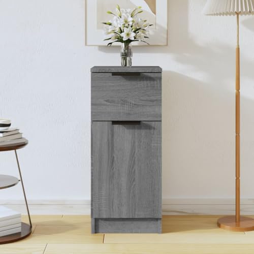 QJBSAVVA Sideboard Grau Sonoma 30x30x70 cm Holzwerkstoff mit 2 Fächern & Schublade, minimalistisches Design für Wohnzimmer, Küche & Flur QJBSAVVA Sideboard Grau Sonoma 30x30x70 cm Holzwerkstoff mit 2 Fächern & Schublade, minimalistisches Design für Wohnzimmer, Küche & Flur von QJBSAVVA