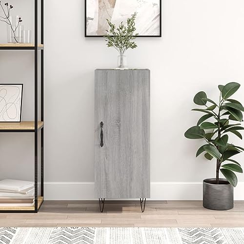 QJBSAVVA Sideboard Grau Sonoma 34,5x34x90 cm Holzwerkstoff - Modernes Design mit viel Stauraum für Wohnzimmer, Küche oder Flur QJBSAVVA Sideboard Grau Sonoma 34,5x34x90 cm Holzwerkstoff - Modernes Design mit viel Stauraum für Wohnzimmer, Küche oder Flur von QJBSAVVA