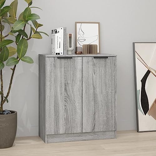 QJBSAVVA Sideboard Grau Sonoma 60x30x70 cm aus Holzwerkstoff - Modernes Design mit reichlich Stauraum für Wohnzimmer, Küche oder Flur QJBSAVVA Sideboard Grau Sonoma 60x30x70 cm aus Holzwerkstoff - Modernes Design mit reichlich Stauraum für Wohnzimmer, Küche oder Flur von QJBSAVVA
