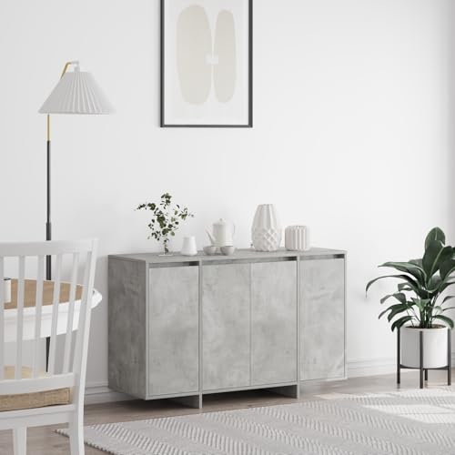 QJBSAVVA Sideboard Schrank Beton Grau Modern Holzwerkstoff 120x41x75cm mit 2 Türen 3 Verstellbaren Regalen für Wohnzimmer Esszimmer Stauraum Lösung QJBSAVVA Sideboard Schrank Beton Grau Modern Holzwerkstoff 120x41x75cm mit 2 Türen 3 Verstellbaren Regalen für Wohnzimmer Esszimmer Stauraum Lösung von QJBSAVVA