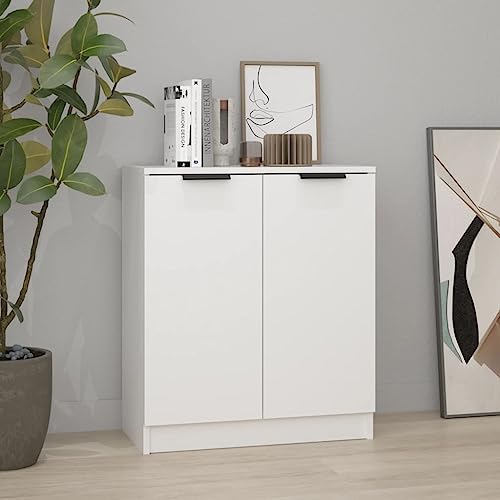 QJBSAVVA Sideboard Weiß 60x30x70 cm aus Holzwerkstoff mit minimalistischem Design, viel Stauraum, multifunktional als Wohnzimmerschrank, Küchenschrank oder Büromöbel QJBSAVVA Sideboard Weiß 60x30x70 cm aus Holzwerkstoff mit minimalistischem Design, viel Stauraum, multifunktional als Wohnzimmerschrank, Küchenschrank oder Büromöbel von QJBSAVVA