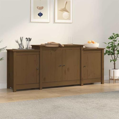 QJBSAVVA Sideboard Wohnzimmer Massivholz Kiefer Honigbraun 164x37x68 cm Rustikales Design mit 8 Fächern für Bücher und Deko QJBSAVVA Sideboard Wohnzimmer Massivholz Kiefer Honigbraun 164x37x68 cm Rustikales Design mit 8 Fächern für Bücher und Deko von QJBSAVVA