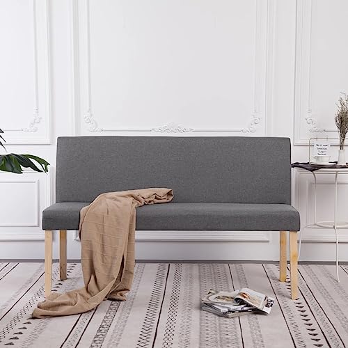 QJBSAVVA Sitzbank Flur 139,5 cm aus Massivholz mit Polsterung in Hellgrau für Korridor Schlafzimmer und Esszimmer QJBSAVVA Sitzbank Flur 139,5 cm aus Massivholz mit Polsterung in Hellgrau für Korridor Schlafzimmer und Esszimmer von QJBSAVVA