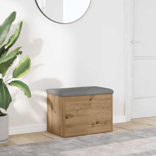QJBSAVVA Sitzbank mit Stauraum Artisan Eiche 62x42x45 cm Holzwerkstoff Flurbank mit gepolstertem Kissen für Flur Wohnzimmer Schlafzimmer QJBSAVVA Sitzbank mit Stauraum Artisan Eiche 62x42x45 cm Holzwerkstoff Flurbank mit gepolstertem Kissen für Flur Wohnzimmer Schlafzimmer von QJBSAVVA