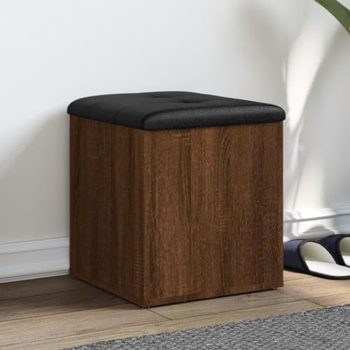 QJBSAVVA Sitzbank mit Stauraum Braun Eiche 42x42x45 cm Holzwerkstoff für Flur Wohnzimmer und Schlafzimmer QJBSAVVA Sitzbank mit Stauraum Braun Eiche 42x42x45 cm Holzwerkstoff für Flur Wohnzimmer und Schlafzimmer von QJBSAVVA