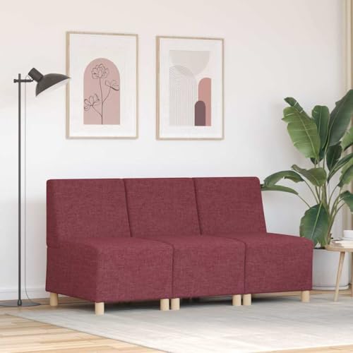 QJBSAVVA Sofa Stühle Set 3 Stück Weinrot Modernes Design mit Atmungsaktivem Stoff Kompakte Maße 55 x 74 x 82 cm für Wohnzimmer Balkon und kleine Räume QJBSAVVA Sofa Stühle Set 3 Stück Weinrot Modernes Design mit Atmungsaktivem Stoff Kompakte Maße 55 x 74 x 82 cm für Wohnzimmer Balkon und kleine Räume von QJBSAVVA