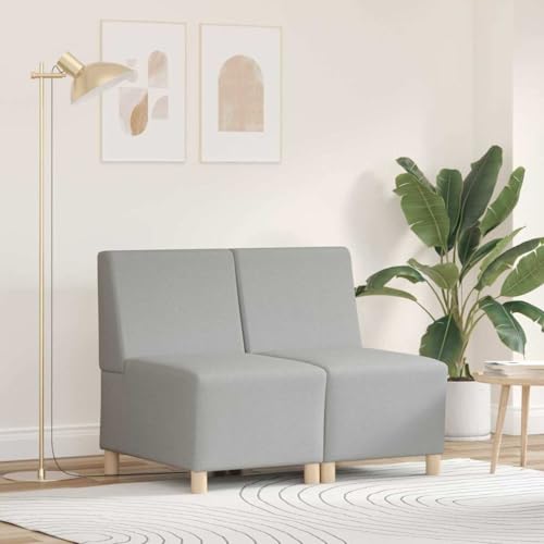 QJBSAVVA Sofa Stühle Wolken-Grau 2er Set Modernes Design Kompakt 55 x 74 x 82 cm Atmungsaktiver Stoff Stabile Konstruktion für Wohnzimmer Balkon und Jugendzimmer von QJBSAVVA