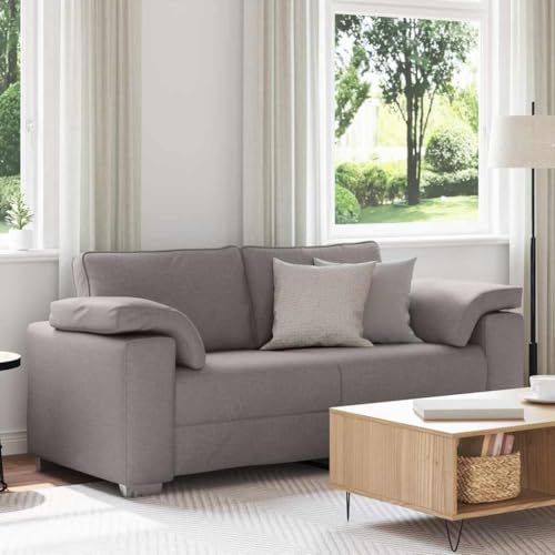 QJBSAVVA Sofa Taupe Modernes Wohnzimmer Sofa aus Polyester mit Ergonomischem Design 140 cm Breite für 3 Personen Robust & Pflegeleicht von QJBSAVVA
