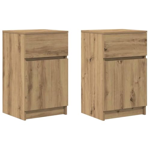 QJBSAVVA Spind Schrank Nachttische Nachtschränkchen Coffee Table - Nachttische 2 STK. Artisan-Eiche 39x35x65 cm Holzwerkstoff für Wohnzimmer Balkon Badezimmer Schlafzimmer QJBSAVVA Spind Schrank Nachttische Nachtschränkchen Coffee Table - Nachttische 2 STK. Artisan-Eiche 39x35x65 cm Holzwerkstoff für Wohnzimmer Balkon Badezimmer Schlafzimmer von QJBSAVVA