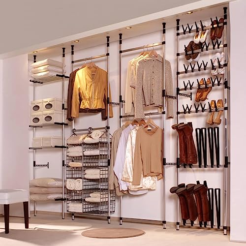 QJBSAVVA Stiefelregal aus Aluminium Schuhregal Hoch Schmal Höhenverstellbar bis 3 m Platzsparend für 12 Paar Schuhe für Flur Wohnmobil und Camping QJBSAVVA Stiefelregal aus Aluminium Schuhregal Hoch Schmal Höhenverstellbar bis 3 m Platzsparend für 12 Paar Schuhe für Flur Wohnmobil und Camping von QJBSAVVA