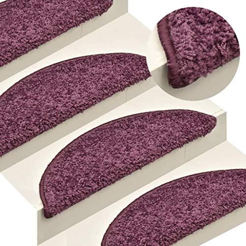 QJBSAVVA Stufenmatten 15 Stück Dunkelviolett 56x17x3 cm PP Tufting Antirutsch Treppenschutz mit Selbstklebeband für Innenbereich QJBSAVVA Stufenmatten 15 Stück Dunkelviolett 56x17x3 cm PP Tufting Antirutsch Treppenschutz mit Selbstklebeband für Innenbereich von QJBSAVVA