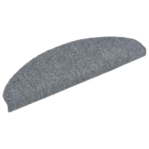 QJBSAVVA Stufenmatten 30 Stück Selbstklebend Hellgrau 65x21x4 cm Antirutsch Treppenteppich mit 3 mm Florhöhe für Innenbereich von QJBSAVVA