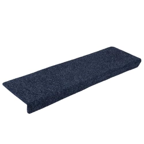 QJBSAVVA Stufenmatten Selbstklebend 10 Stück Anthrazit 65x21x4 cm Rechteckiger Rand Antirutsch Treppenteppich mit Lärmreduzierung für Wohnung und Flur von QJBSAVVA