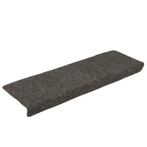 QJBSAVVA Stufenmatten Selbstklebend 15 Stück Anthrazit 65x21x4 cm Antirutsch Treppenteppich mit Modernem Design für Wohnung und Flur von QJBSAVVA