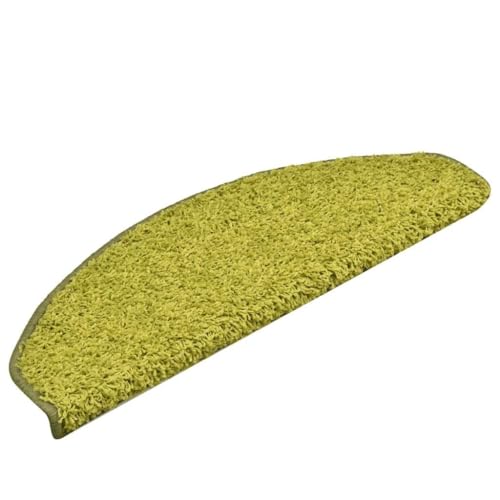 QJBSAVVA Stufenmatten Set 30 Stück Grün 65 x 21 x 4 cm PP getuftet Selbstklebend Antirutsch für Treppenstufen Modern von QJBSAVVA