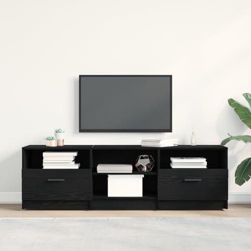QJBSAVVA TV-Schrank Lowboard Schwarz Eiche 150x33,5x45 cm Holzwerkstoff mit Modernem Design und Viel Stauraum für Wohnzimmer QJBSAVVA TV-Schrank Lowboard Schwarz Eiche 150x33,5x45 cm Holzwerkstoff mit Modernem Design und Viel Stauraum für Wohnzimmer von QJBSAVVA