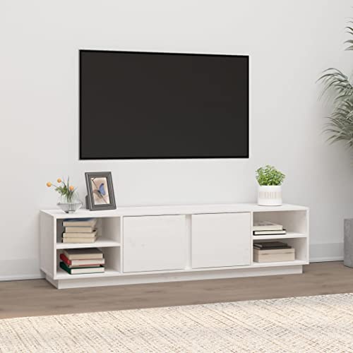QJBSAVVA TV-Schrank aus massivem Kiefernholz Weiß 156x40x40 cm mit 6 Fächern & 2 Türen - Stilvoller TV-Ständer für Wohnzimmer & Wohnraum QJBSAVVA TV-Schrank aus massivem Kiefernholz Weiß 156x40x40 cm mit 6 Fächern & 2 Türen - Stilvoller TV-Ständer für Wohnzimmer & Wohnraum von QJBSAVVA