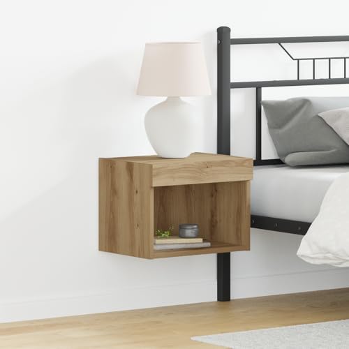 QJBSAVVA TV Schrank mit LED Lowboard 2 Stück Artisan Eiche 40x30x30 cm Modernes Design Braun Viel Stauraum für Wohnzimmermöbel von QJBSAVVA