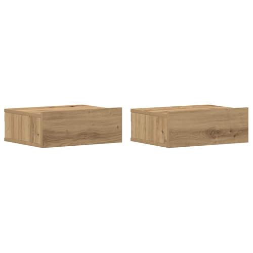 QJBSAVVA Telefonschrank Badezimmerschrank Betttisch Coffee Table - Hängende Nachttische 2 STK. Artisan-Eiche 40x32x15 cm für Balkon Badezimmer Wohnzimmer Schlafzimmer QJBSAVVA Telefonschrank Badezimmerschrank Betttisch Coffee Table - Hängende Nachttische 2 STK. Artisan-Eiche 40x32x15 cm für Balkon Badezimmer Wohnzimmer Schlafzimmer von QJBSAVVA