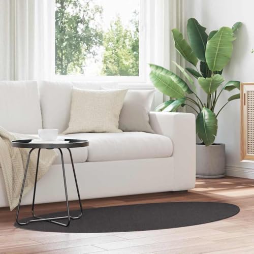 QJBSAVVA Teppich Anthrazit 80 x 150 cm Moderner Läufer mit Matter Oberfläche aus strapazierfähigem Polyester für Wohnzimmer Flur und Schlafzimmer von QJBSAVVA
