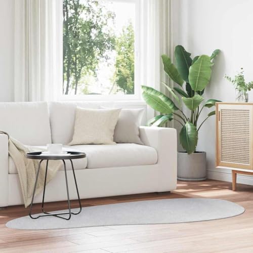 QJBSAVVA Teppich Grau 100 x 200 cm Moderner Läufer mit Matte Oberfläche aus Robustem Polyester für Wohnzimmer Schlafzimmer und Flur von QJBSAVVA