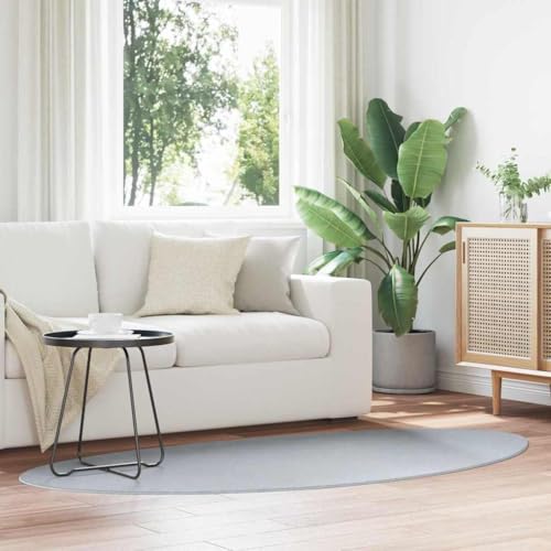 QJBSAVVA Teppich Grau 100 x 200 cm Polyester mit Matter Oberfläche Moderner Läufer für Wohnzimmer Flur und Schlafzimmer Weich & Langlebig von QJBSAVVA