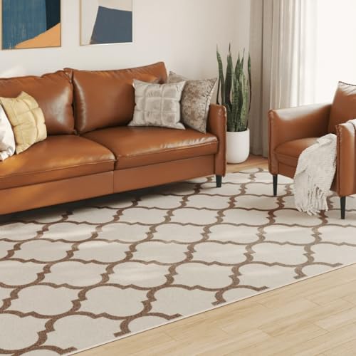 QJBSAVVA Teppich Modernes Arabisches Design 190x300 cm Weich & rutschfest aus 100% Polyester mit Dupont Sorona Fasern Leicht zu Reinigen für Wohnzimmer Balkon und Flur von QJBSAVVA