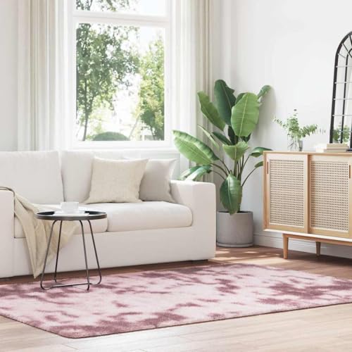 QJBSAVVA Teppich Shaggy Hochflor NAVARRA Altrosa 160x230 cm Polyester Robuster und Bequemer Wohnzimmerteppich mit Rutschfester Unterseite für Balkon Schlafzimmer und Büro von QJBSAVVA