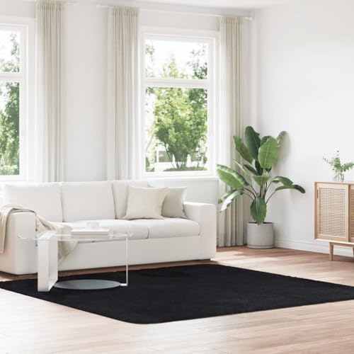 QJBSAVVA Teppich Shaggy Hochflor NAVARRA Schwarz 240x240 cm Polyester Robuster und Bequemer Wohnzimmerteppich mit Rutschfester Unterseite für Innen und Außen QJBSAVVA Teppich Shaggy Hochflor NAVARRA Schwarz 240x240 cm Polyester Robuster und Bequemer Wohnzimmerteppich mit Rutschfester Unterseite für Innen und Außen von QJBSAVVA