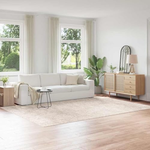 QJBSAVVA Teppich Wohnzimmer Moderner Creme Bereichsteppich 240 x 340 cm aus Synthetischen Fasern mit Glatter Textur für Schlafzimmer Essbereich und mehr QJBSAVVA Teppich Wohnzimmer Moderner Creme Bereichsteppich 240 x 340 cm aus Synthetischen Fasern mit Glatter Textur für Schlafzimmer Essbereich und mehr von QJBSAVVA