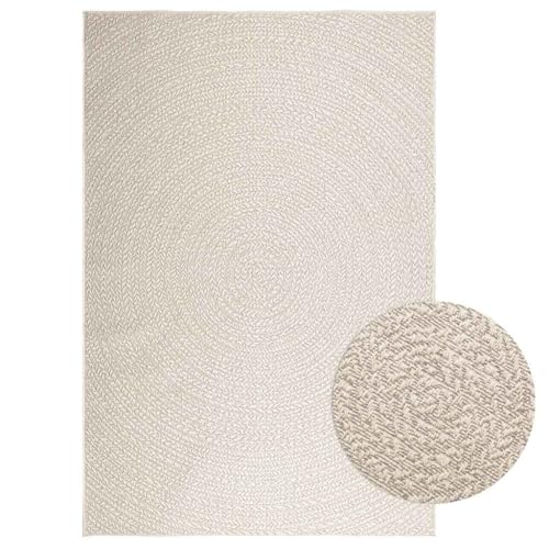 QJBSAVVA Teppich ZIZUR Creme 160x230 cm Jute Optik Indoor und Outdoor robuster Outdoorteppich aus Polypropylen pflegeleicht und für Wohnzimmer Balkon und Garten QJBSAVVA Teppich ZIZUR Creme 160x230 cm Jute Optik Indoor und Outdoor robuster Outdoorteppich aus Polypropylen pflegeleicht und für Wohnzimmer Balkon und Garten von QJBSAVVA