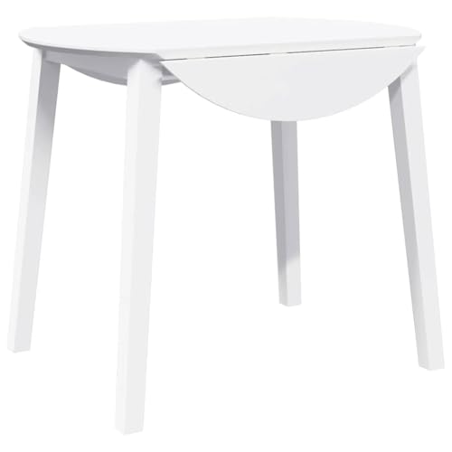 QJBSAVVA Terassentisch Esstische Gartentisch Klein Campingtisch - Esstisch Weiß Massivholz Gummibaumholz für Kitchen Dining Room Balcony Camping QJBSAVVA Terassentisch Esstische Gartentisch Klein Campingtisch - Esstisch Weiß Massivholz Gummibaumholz für Kitchen Dining Room Balcony Camping von QJBSAVVA