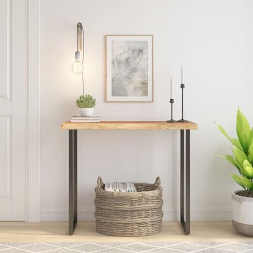 QJBSAVVA Tischplatte 100x40 cm Akazie Massivholz mit Baumkante rustikale Arbeitsplatte Küche Bartisch DIY Möbelbau robust & langlebig für Wohnzimmer Balkon Büro QJBSAVVA Tischplatte 100x40 cm Akazie Massivholz mit Baumkante rustikale Arbeitsplatte Küche Bartisch DIY Möbelbau robust & langlebig für Wohnzimmer Balkon Büro von QJBSAVVA