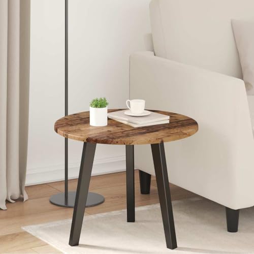 QJBSAVVA Tischplatte 50 cm rund Altholz Holzwerkstoff 1,5 cm stark Modernes Design Langlebig & pflegeleicht als Esstisch oder Schreibtischplatte für Wohnzimmer Büro Balkon QJBSAVVA Tischplatte 50 cm rund Altholz Holzwerkstoff 1,5 cm stark Modernes Design Langlebig & pflegeleicht als Esstisch oder Schreibtischplatte für Wohnzimmer Büro Balkon von QJBSAVVA