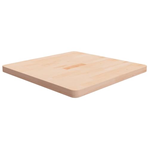 QJBSAVVA Tischplatte 70x70 cm aus massivem Eichenholz unbehandelt rustikaler Couchtischplatte als robuste Arbeitsplatte Küche oder Outdoor Bistrotisch, für Esszimmer Garten Terrasse Balkon von QJBSAVVA