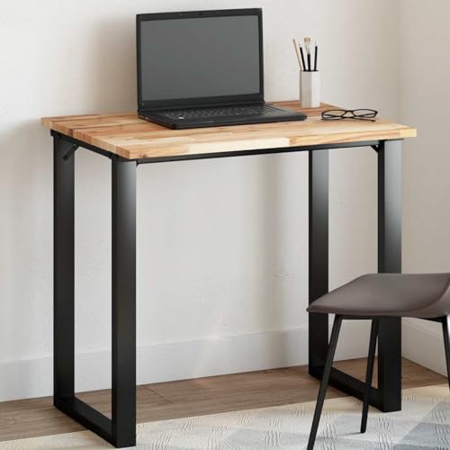 QJBSAVVA Tischplatte 80x60 cm aus massivem Akazienholz unbehandelt rechteckig als Arbeitsplatte Küche Schreibtischplatte oder Couchtisch Modernes Design für Wohnzimmer Garten und Büro von QJBSAVVA