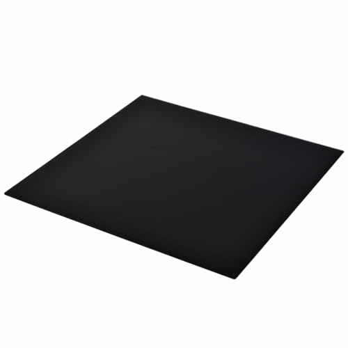 QJBSAVVA Tischplatte Schwarz 700 x 700 mm aus 6 mm gehärtetem Glas Modernes Design Robust und Langlebig als Couchtischplatte Esstischplatte oder Outdoor Bistro Tisch, für Wohnzimmer Küche Garten von QJBSAVVA