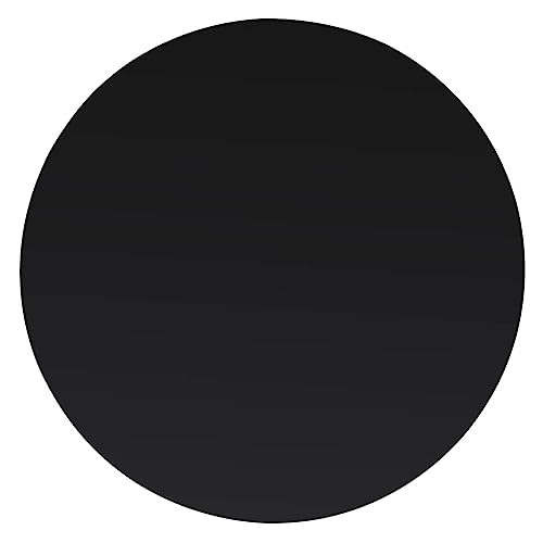 QJBSAVVA Tischplatte aus gehärtetem Glas 600 mm rund 8 mm Schwarz Modernes Design Robust und leicht zu reinigen, für Esstisch Couchtisch Outdoor Küche Balkon von QJBSAVVA