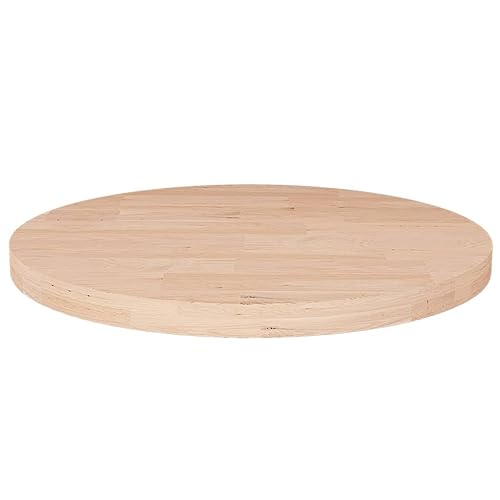 QJBSAVVA Tischplatte rund aus massivem Eichenholz unbehandelt 50x2,5 cm rustikale Holzplatte als kleine Arbeitsplatte oder Bistrotisch Outdoor, für Küche Garten Wohnzimmer QJBSAVVA Tischplatte rund aus massivem Eichenholz unbehandelt 50x2,5 cm rustikale Holzplatte als kleine Arbeitsplatte oder Bistrotisch Outdoor, für Küche Garten Wohnzimmer von QJBSAVVA