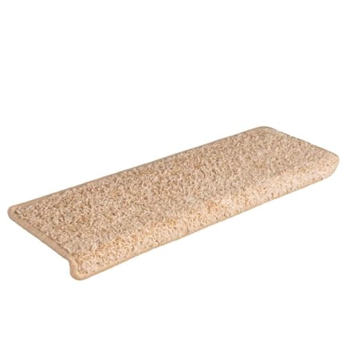 QJBSAVVA Treppenmatten 30 Stück 65x21x4 cm Goldene Stufenmatten aus 100% Polypropylen mit Antirutsch Eigenschaften für Innenbereiche von QJBSAVVA