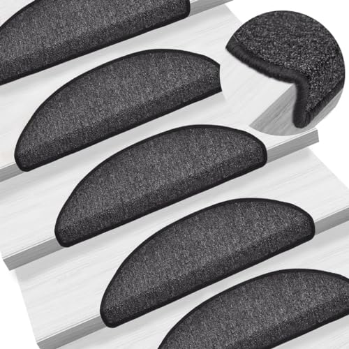 QJBSAVVA Treppenmatten Anthrazit 56 x 17 x 3 cm 15 Stück Antirutsch Stufenmatten mit Selbstklebeband für Innen und Außen QJBSAVVA Treppenmatten Anthrazit 56 x 17 x 3 cm 15 Stück Antirutsch Stufenmatten mit Selbstklebeband für Innen und Außen von QJBSAVVA