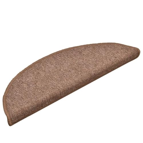QJBSAVVA Treppenmatten Braun 56x17x3 cm 30 Stück PP Tufted Antirutsch Stufenmatten mit Selbstklebebändern für Innenbereich QJBSAVVA Treppenmatten Braun 56x17x3 cm 30 Stück PP Tufted Antirutsch Stufenmatten mit Selbstklebebändern für Innenbereich von QJBSAVVA