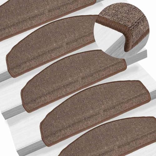 QJBSAVVA Treppenmatten Kaffeebraun 65x24cm Antirutsch Stufenmatten aus 100% PP mit Selbstklebebändern für Innenbereich QJBSAVVA Treppenmatten Kaffeebraun 65x24cm Antirutsch Stufenmatten aus 100% PP mit Selbstklebebändern für Innenbereich von QJBSAVVA