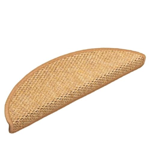 QJBSAVVA Treppenmatten Selbstklebend 15 Stück Sisal Look 56x17x3 cm Antirutsch Stufenmatten für Innenbereich Modernes Design von QJBSAVVA