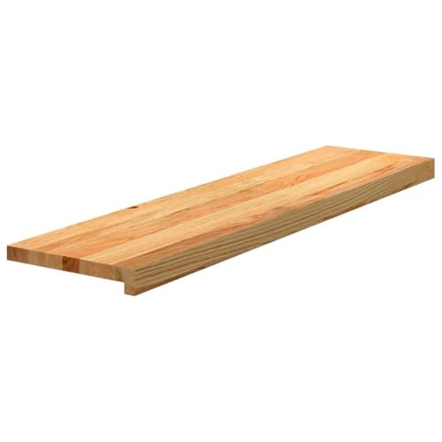 QJBSAVVA Treppenstufen aus Massivholz Eiche 100 x 30 x 2 cm Naturfarben Robuste Stufenmatten für Innen und Außen von QJBSAVVA