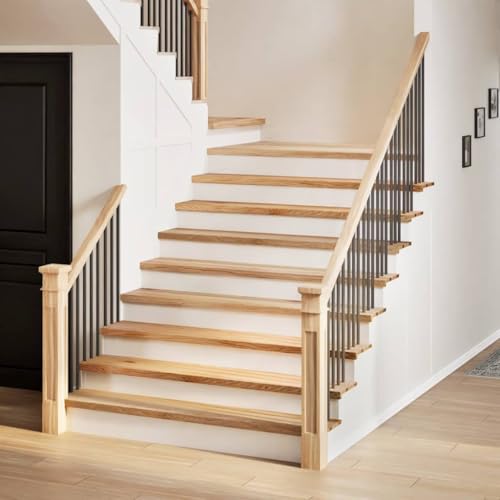 QJBSAVVA Treppenstufen aus Massivholz Eiche 110 x 30 x 2 cm Natürliche Maserung Unbehandelt Robust & Langlebig für Treppe Fensterbank und Wohnraum von QJBSAVVA