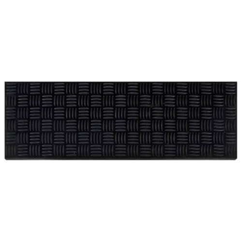 QJBSAVVA Treppenstufenmatten Gummi 25x75 cm Schwarz 5 Stück Antirutsch Stufenmatte für Innen und Außen Treppen von QJBSAVVA