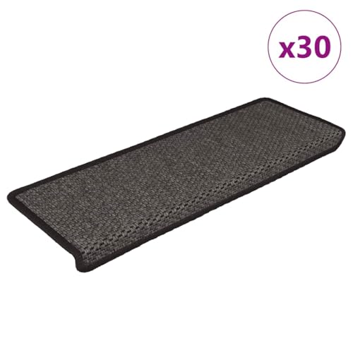 QJBSAVVA Treppenstufenmatten Selbstklebend 30Stk Anthrazit 65x21cm Sisal-Optik Antirutschmatte für Innenbereich QJBSAVVA Treppenstufenmatten Selbstklebend 30Stk Anthrazit 65x21cm Sisal-Optik Antirutschmatte für Innenbereich von QJBSAVVA