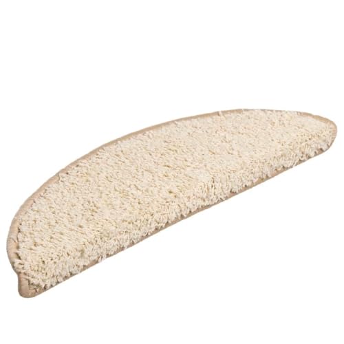 QJBSAVVA Treppenstufenmatten Set 30 Stück Creme 56x17x3 cm aus 100% PP Getuftet Selbstklebend Antirutsch für Innenbereich QJBSAVVA Treppenstufenmatten Set 30 Stück Creme 56x17x3 cm aus 100% PP Getuftet Selbstklebend Antirutsch für Innenbereich von QJBSAVVA